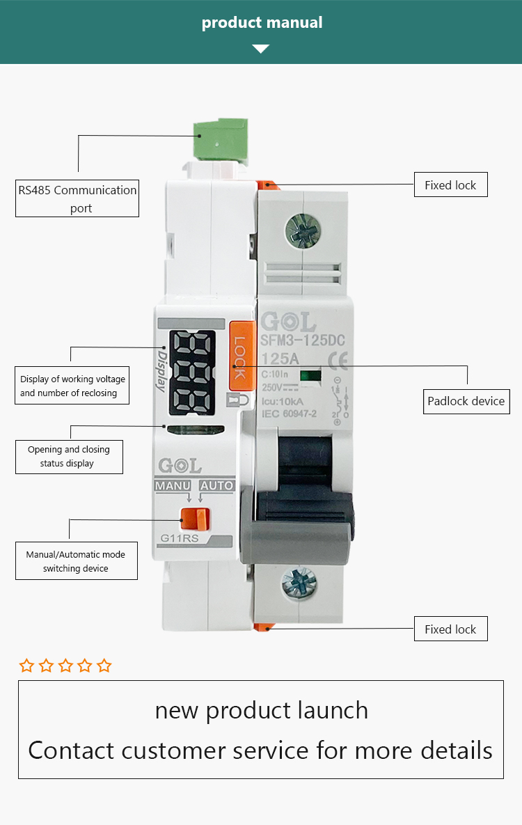 Ar001 Rs485 Remote Control Smart Mcb Auto Recloser Circuit Breaker