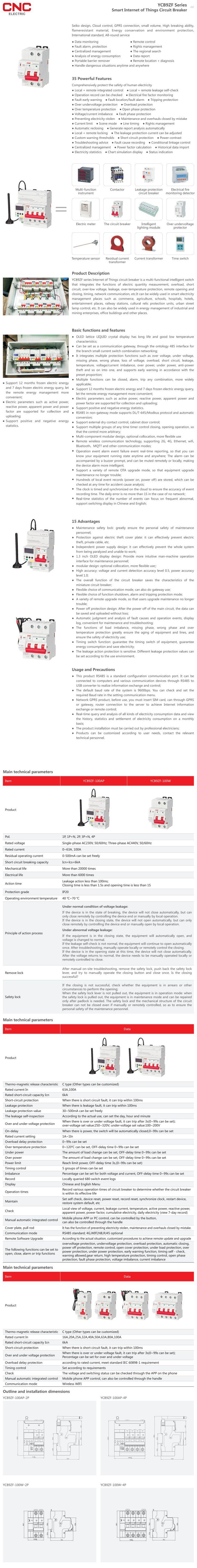 Wifi Smart Circuit Breaker Details