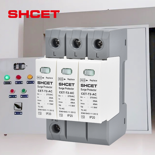 Ac SPD 275v 385v Surge protection Protector Devices lightning spd 10ka 20ka 40ka 50ka T2 1P 2P 3P 4P Type 1 2 3 4 Pole Ac SPD