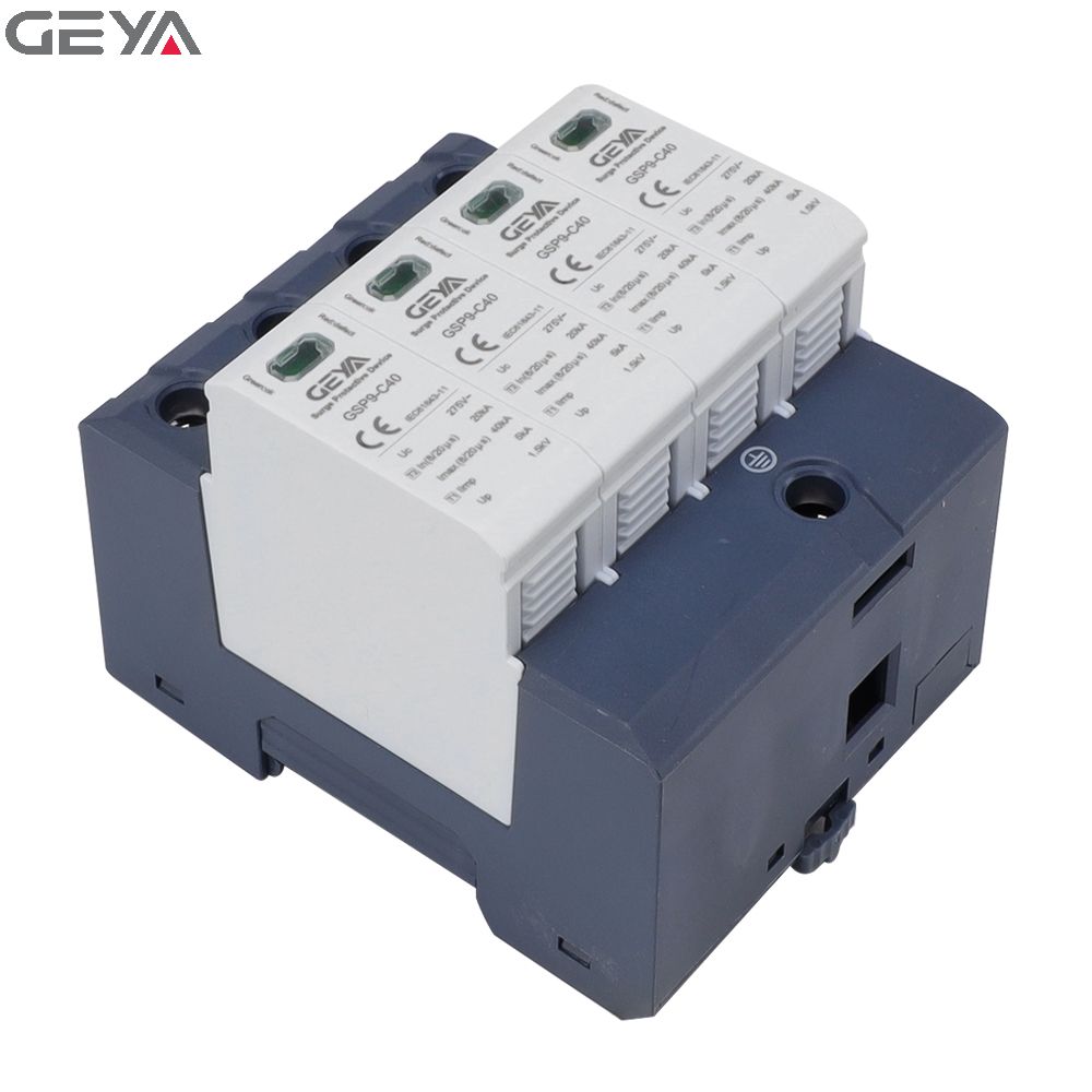 GEYA GSP9-C40-4P-40KA-275V Good Quality Surge Protection Device 4P AC SPD Type c Whole House Surge Protector Type1