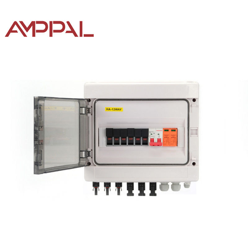 DC500V 2in 2Out IP65 Waterproof PV Solar Combiner Box with Surge Protection for Solar System