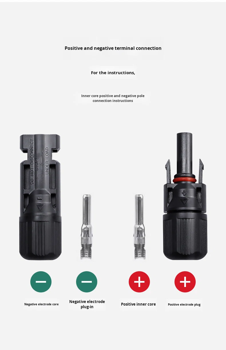 1500V MC4 Solar Connector Male Female IP67 Waterproof PV Connector for 2.5mm2 4mm2 6mm2 Solar Panel Cable Connection