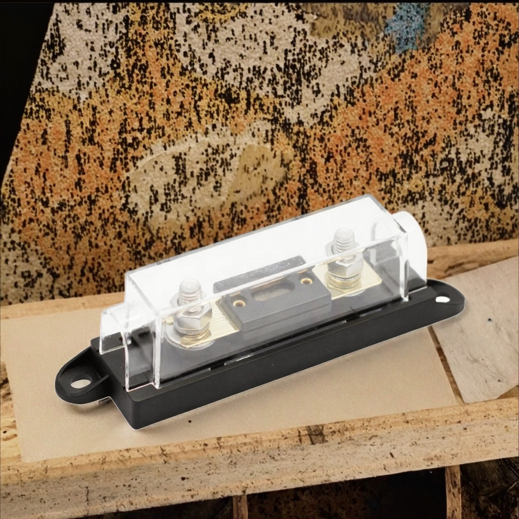 Lanson High Breaking Capacity IEC Certified Fast Blow AC Fuse Holder for Automotive Alloy Mega Fuse Link