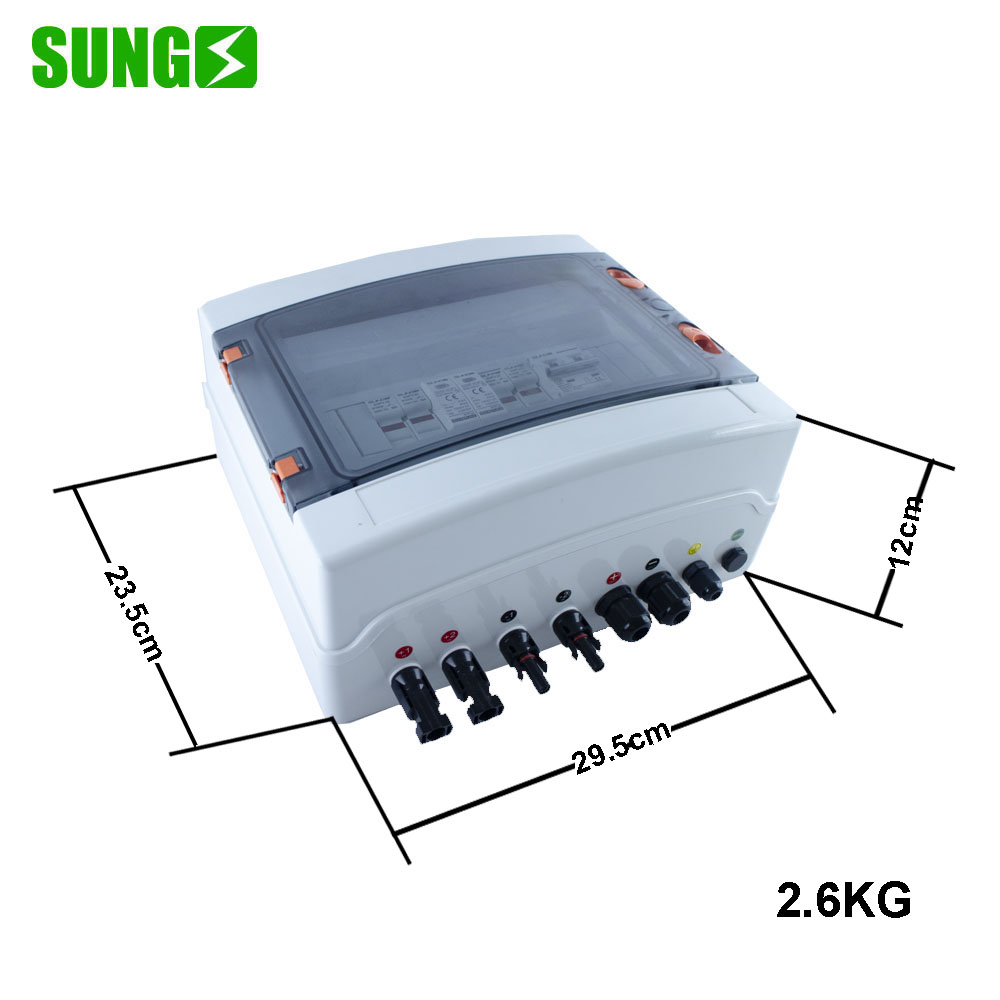 PV Array DC Combiner Box for 2 String Solar Panel DC 1000V 2in 1out WithDC SPD lightning protection PV Junction Box