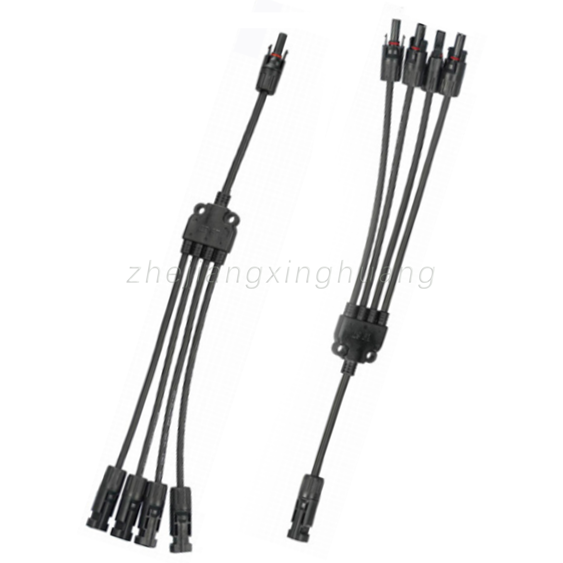 IP67 Y Type Copper Solar PV Branch Cable Connector Parallel Adapters 1000/1500V DC 30/50A 1P Male/Female 1 2 3 4 Way Panel