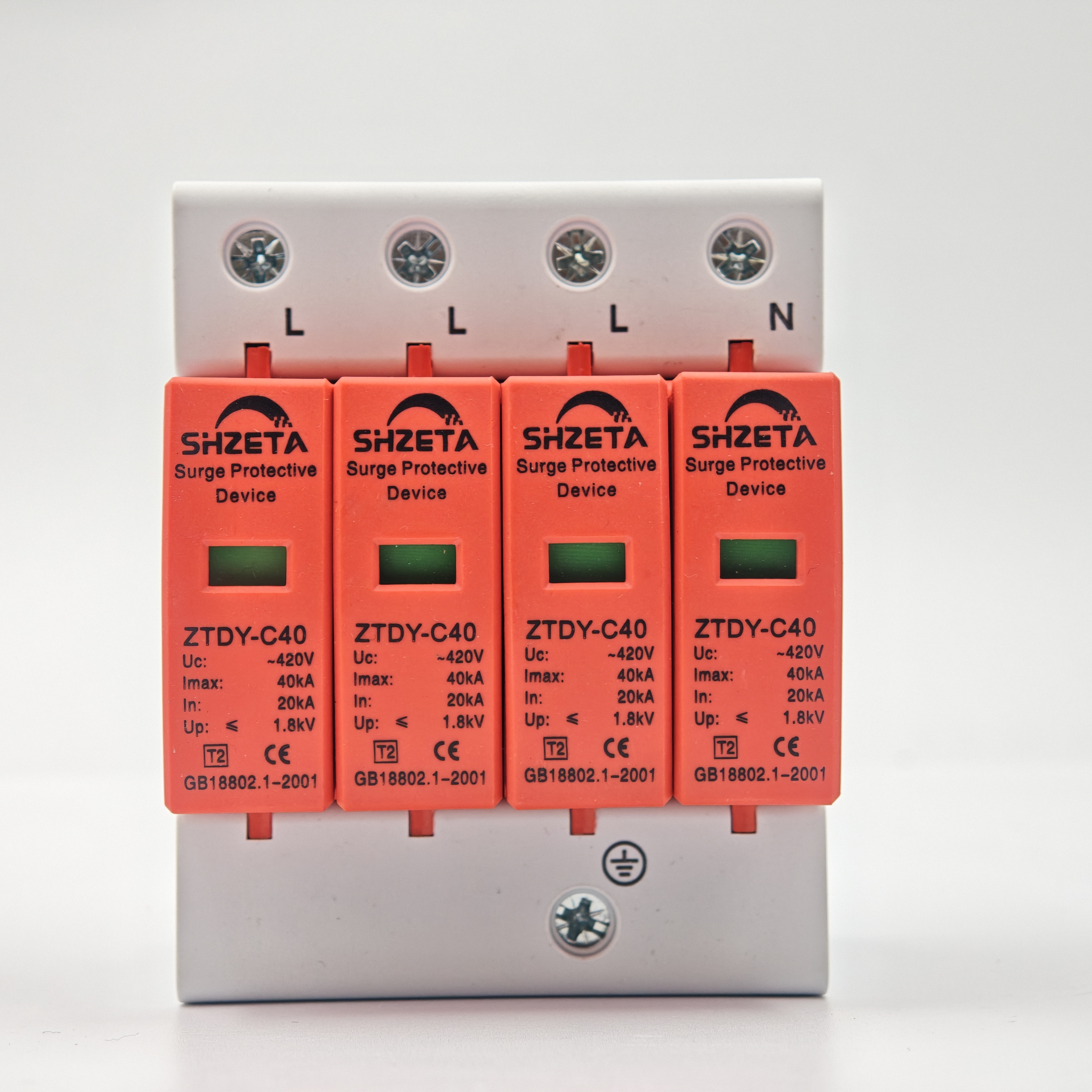 INTER-SPAN 2P 20KA T2 Lightning Arrester Whole House Electrical Equipment Surge Protector Industrial Surge Protection Device