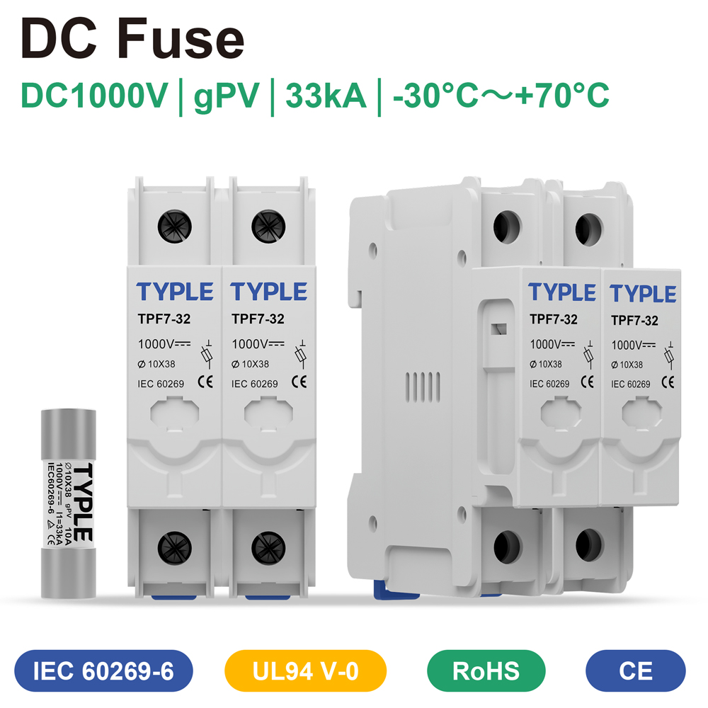 Factory Wholesale 1P DC Fuse Holder 10x38mm 1000V Solar PV Fuse Base for PV System Protection CE Fuse Holder Non-Indicating