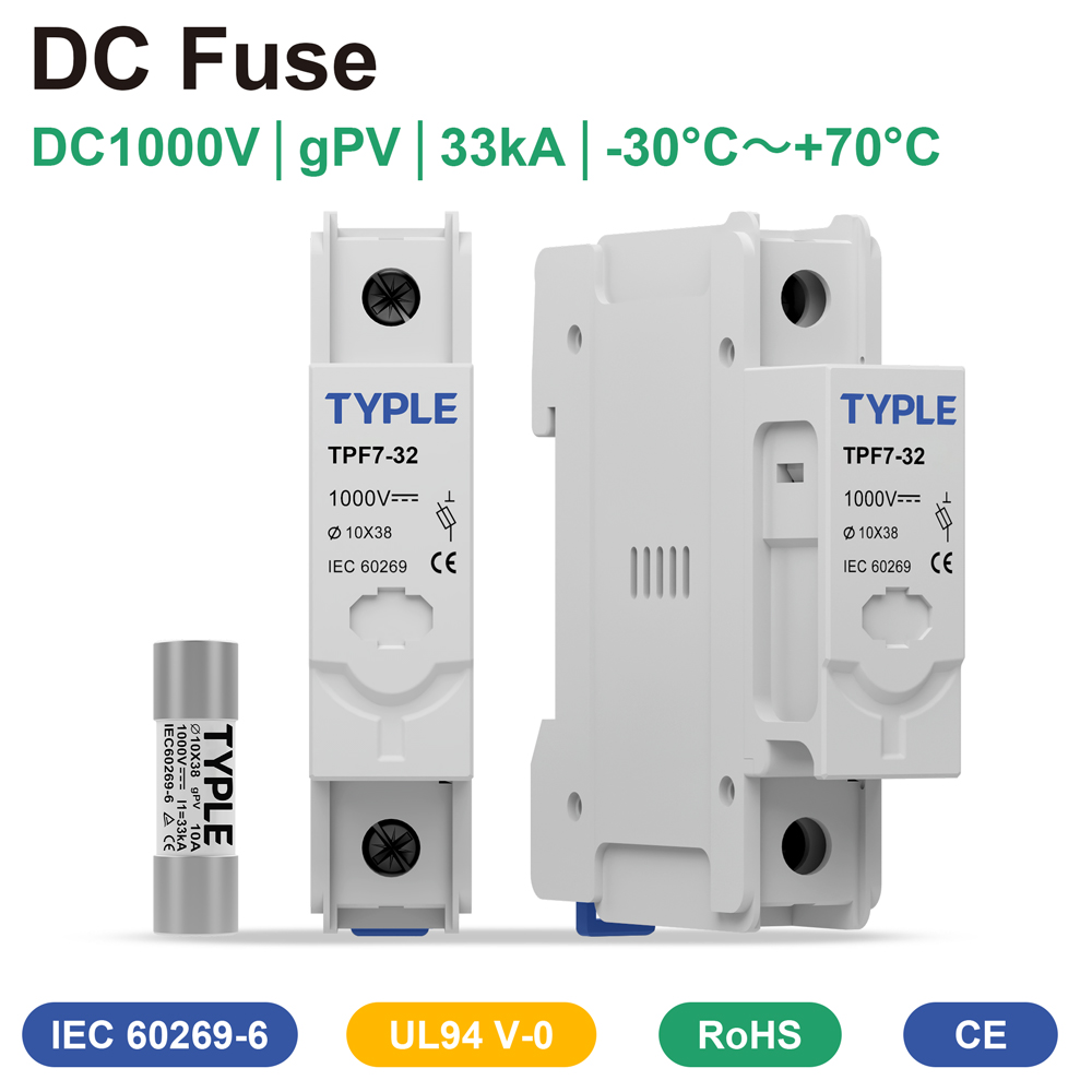 Factory Wholesale 1P DC Fuse Holder 10x38mm 1000V Solar PV Fuse Base for PV System Protection CE Fuse Holder Non-Indicating