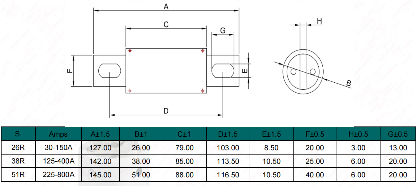 Dimensions drawing
