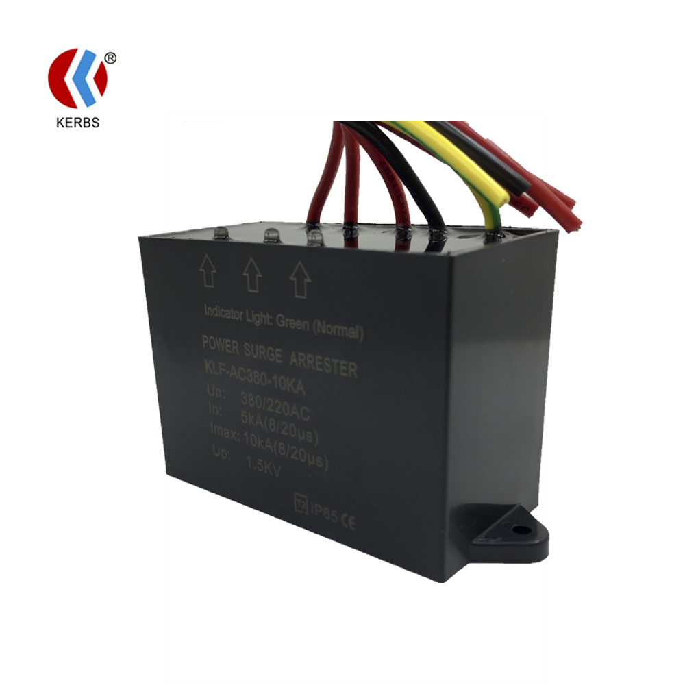 Whole House Waterproof LED Surge Arrester 10kv lightning protection Device 380V 10KA Surge Protector