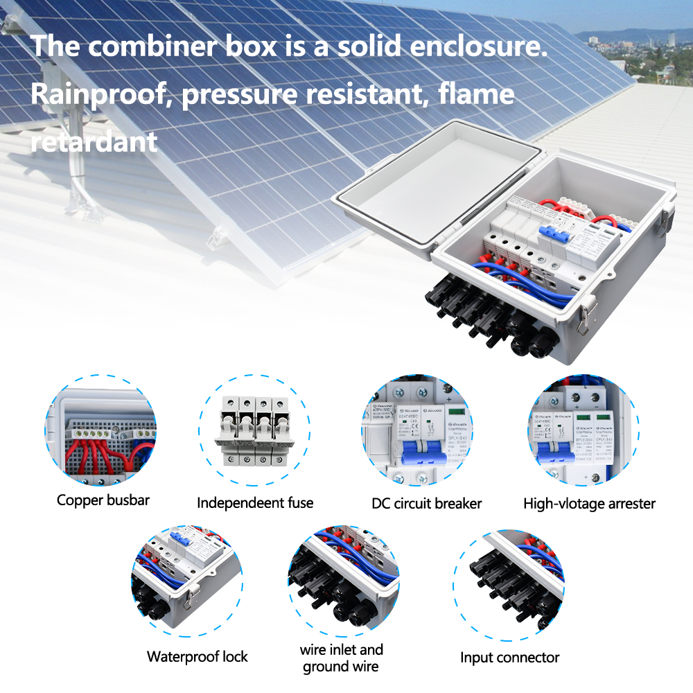 IP66 Waterproof DC Solar Combiner Box Details