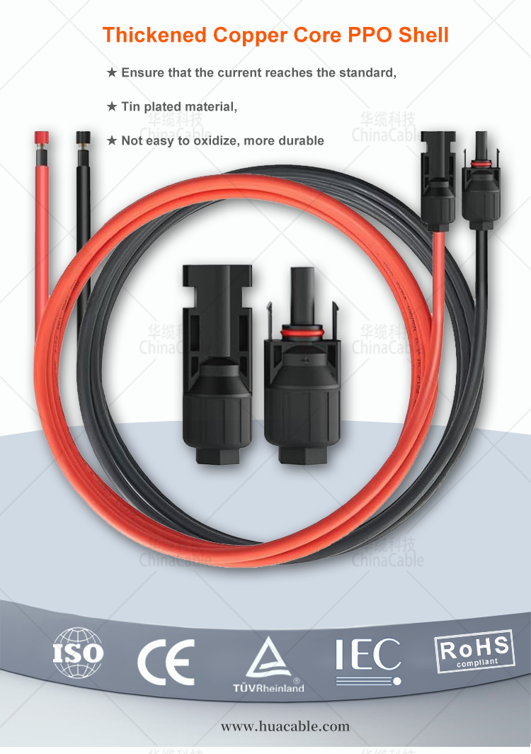 1000V 30A 6mm2 Solar Cable Connectors Solar Branch Panel MC Connector for Solar System PV Connector