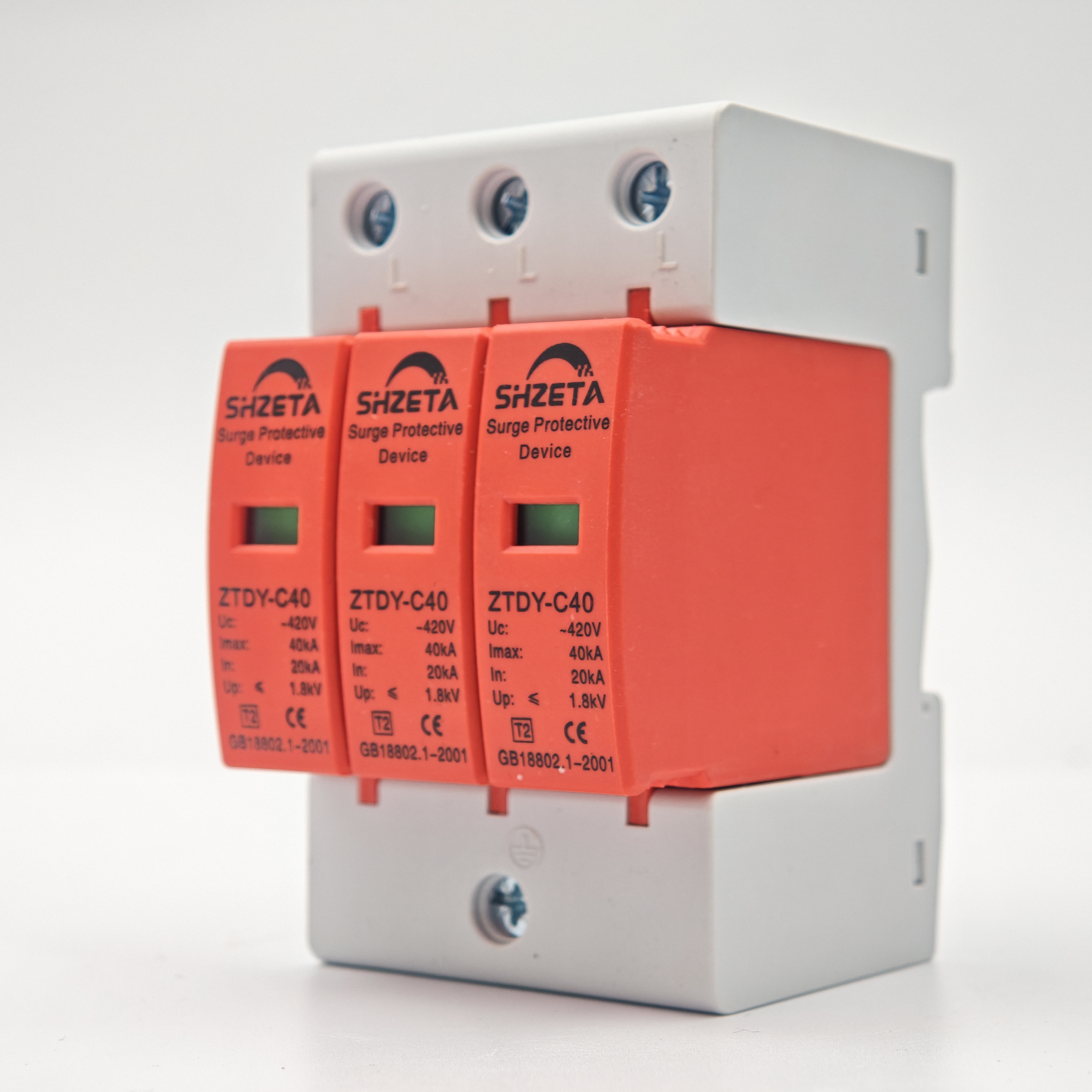 INTER-SPAN 2P 20KA T2 Lightning Arrester Whole House Electrical Equipment Surge Protector Industrial Surge Protection Device