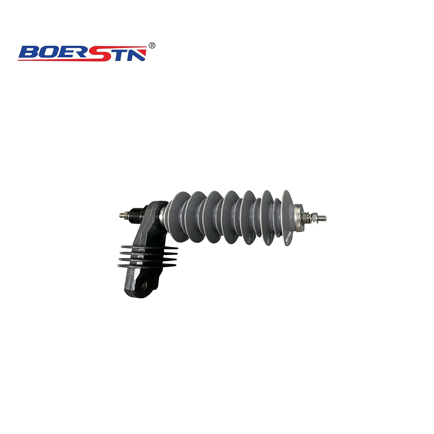 HY5W 3 Phase Surge Arrester 21kV 24kV High Voltage Lightning Arrester Composite Metal Oxide Polymer Distribution Overvoltage