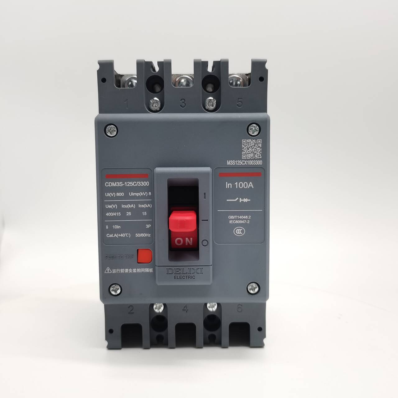 Delixi Cdm3s Moulded Circuit Breaker Electrical Equipment Smart AC Mccb 25kA 63a 125a 630a 1600a 2p 3p 4p for Harsh Environments