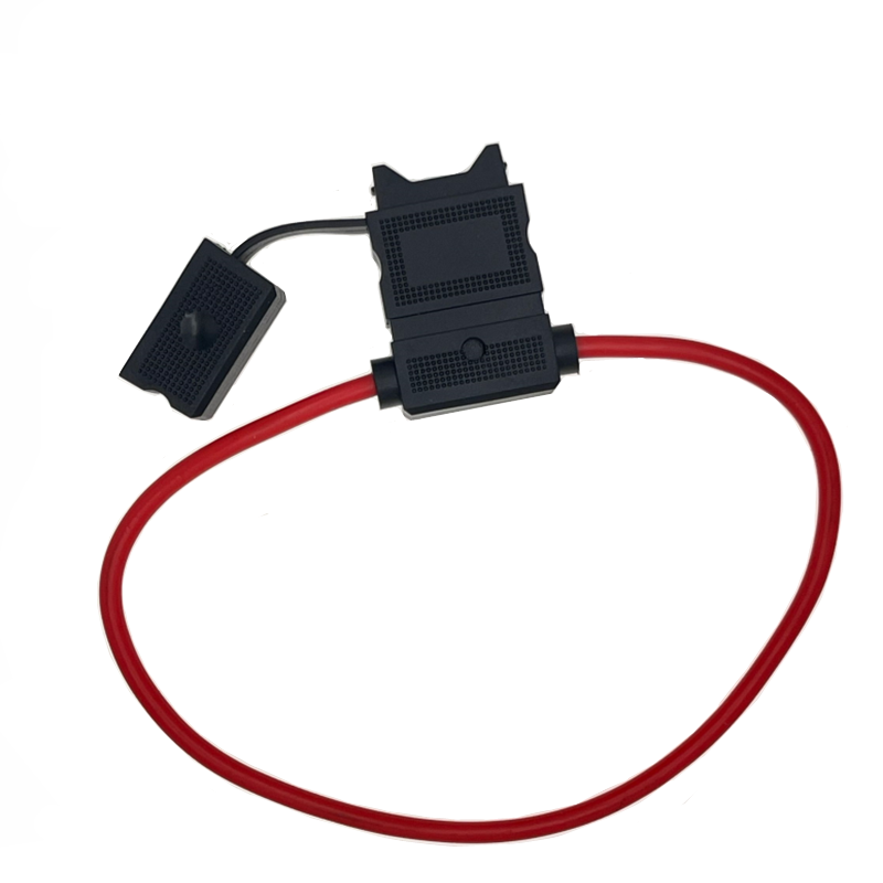 ATC Inline DC Fuse Holder 12V/32V 25A Waterproof UL1015 Gauge Wire (Red) Copper Snap-On Mounting Automotive High Fuse Holder