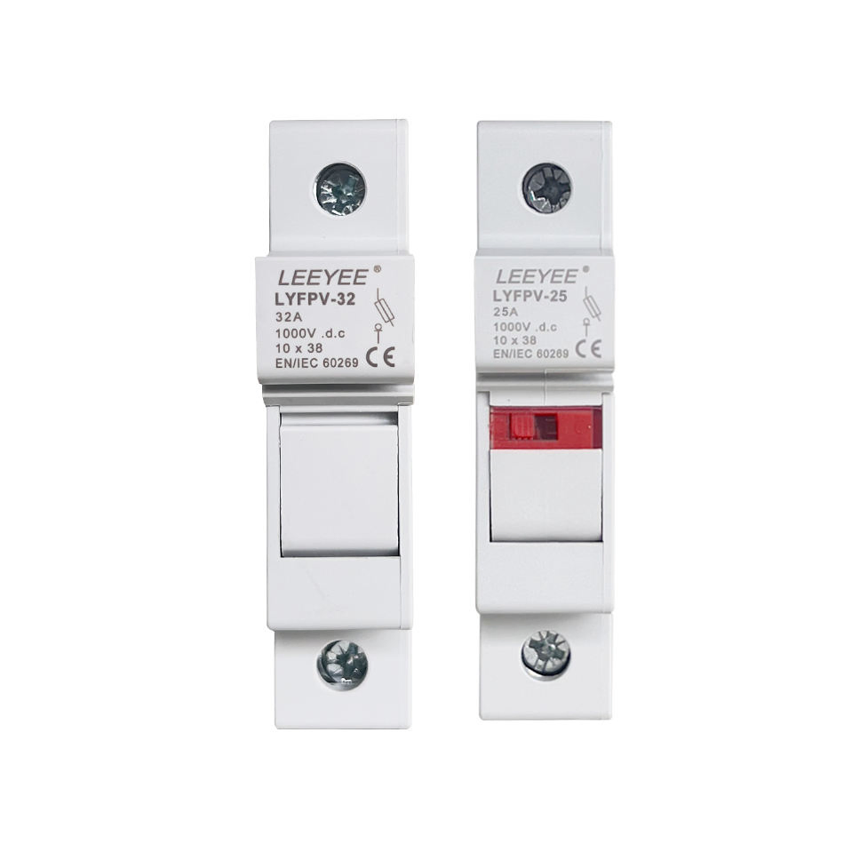 32A 10X38 1000V DC DIN Rail Fuse Holder with Fuse for Solar Power System