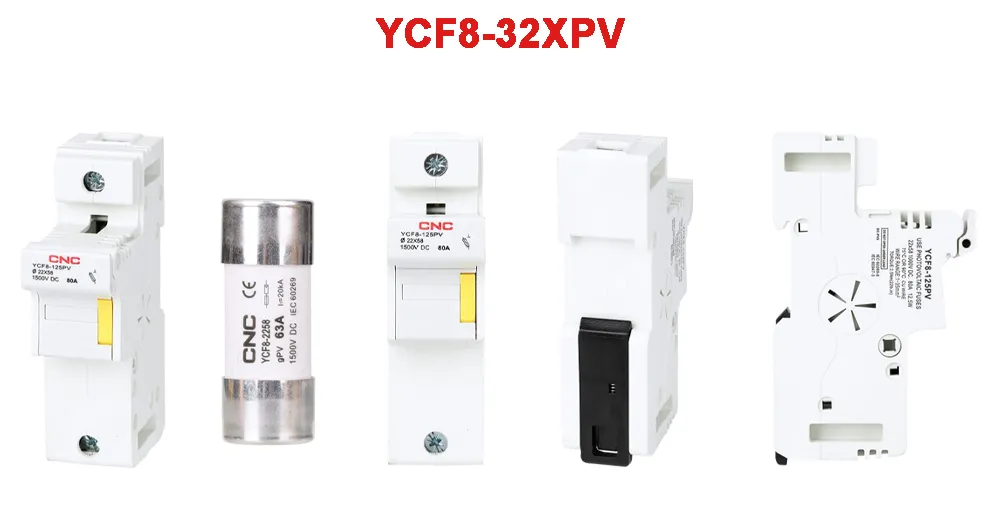 Manufacture 63A 80A 1500VDC China Holders Holder Plastic 1500V Solar DC Fuse