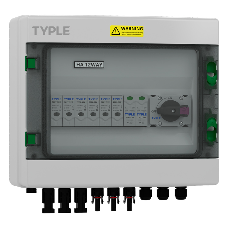 TPX7-P 3in 1out DC 1000V Solar PV Combiner Box with SPD Fuse ISO IP65 Waterproof DC Protection Box for Solar Energy Systems