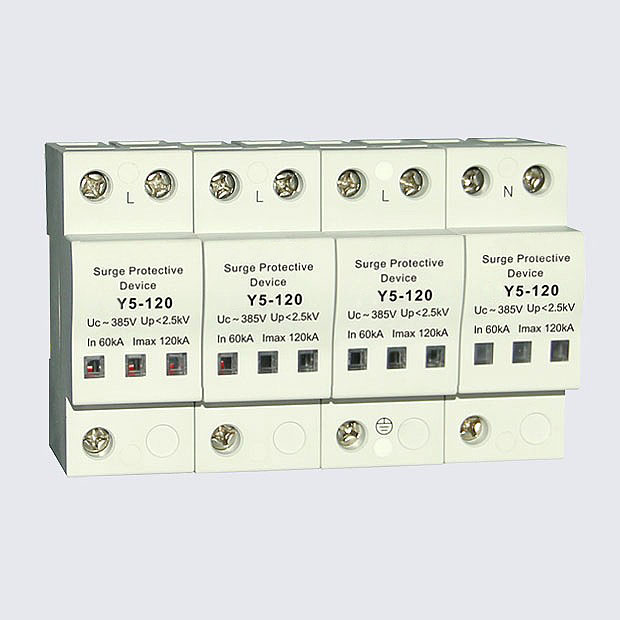 Surge Protective Device SPD Type 1+2 T1+T2 120kA 12.5kA 1P 2P 3P 4P Lightning Surge Protector Arrester 230V 400V DIN Rail Y5