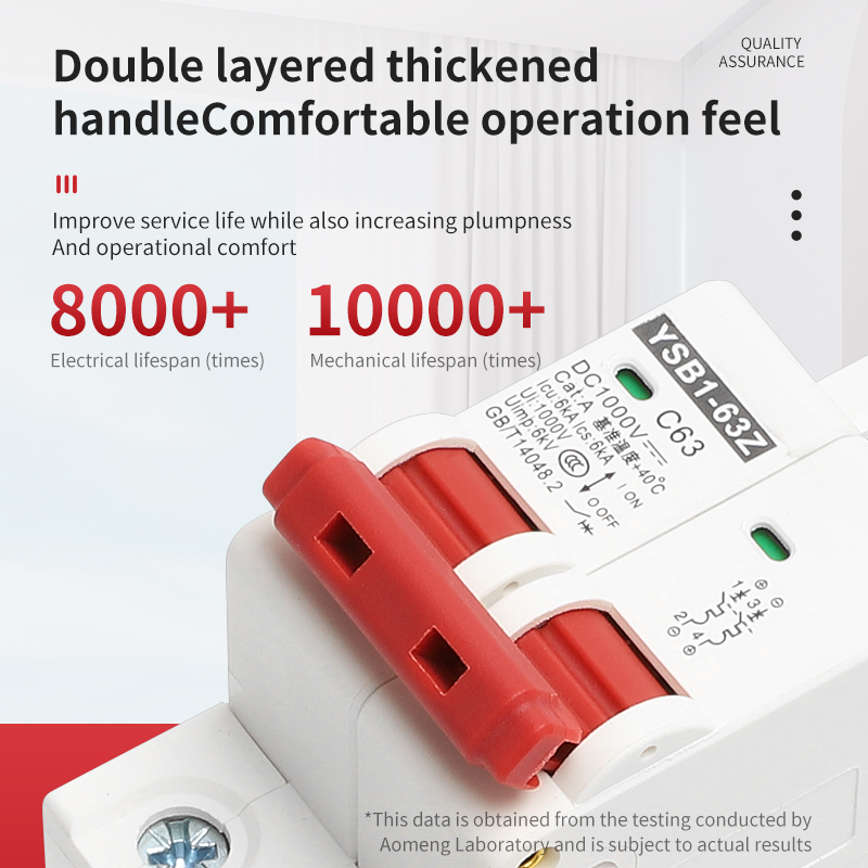 Factory Direct Sale YSB1-63Z Series 1P Small Photovoltaic DC Circuit Breaker Overload/Short Circuit Protection