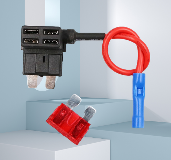 High Quality Customize Mini Standard Automotive Micro Blade Fuse Holder with TAP Adapter 2A~40A Electronic Application