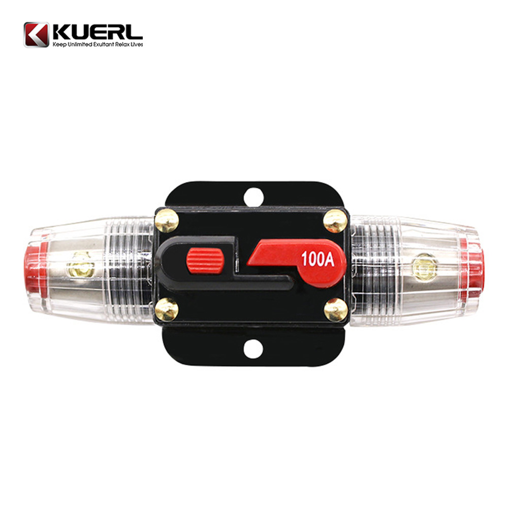 Fuse Holder 20A-150A Car Stereo Audio Inline Circuit Breaker Automatic Switch Waterproof Automotive Vehicle Fuse Holder