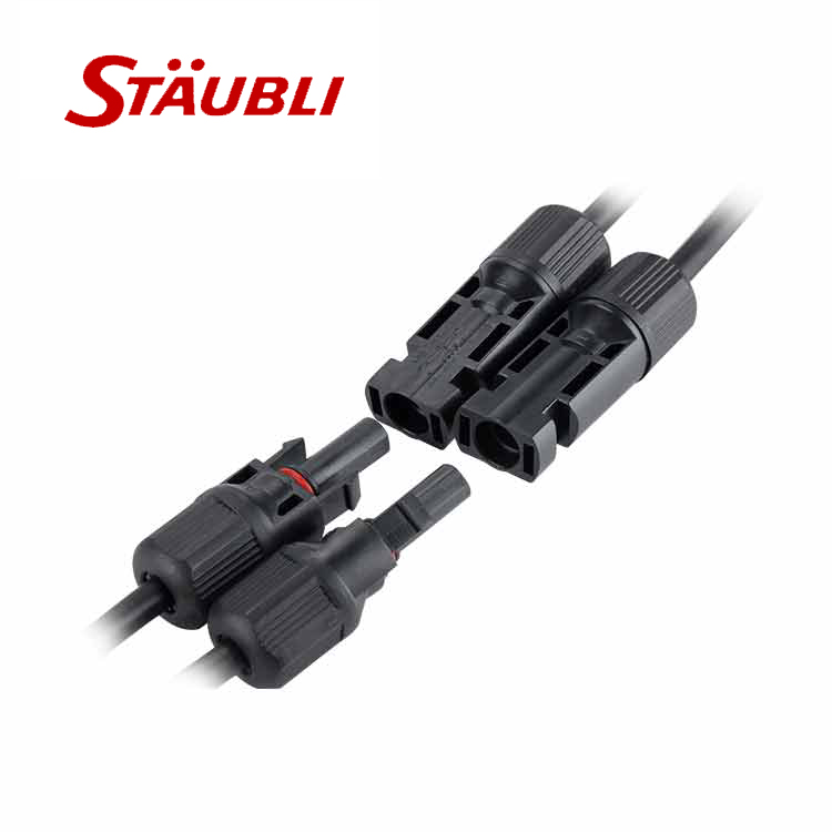 Staubli for MC4 EVO-2 Male Female Solar Panel Connector with 1500V DC Rating and IP65/IP68 Protection for Solar Cable