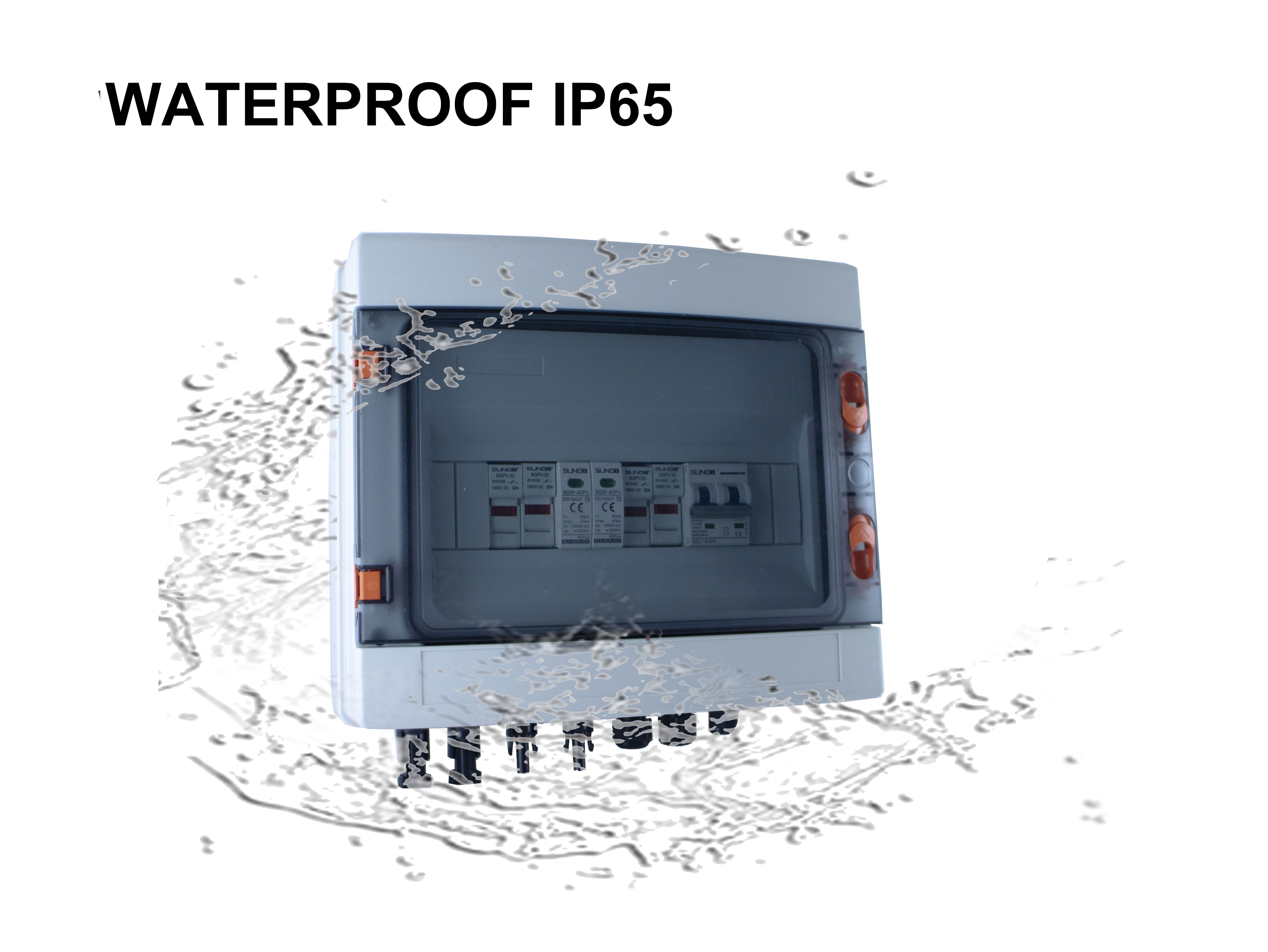 PV Array DC Combiner Box for 2 String Solar Panel DC 1000V 2in 1out WithDC SPD lightning protection PV Junction Box