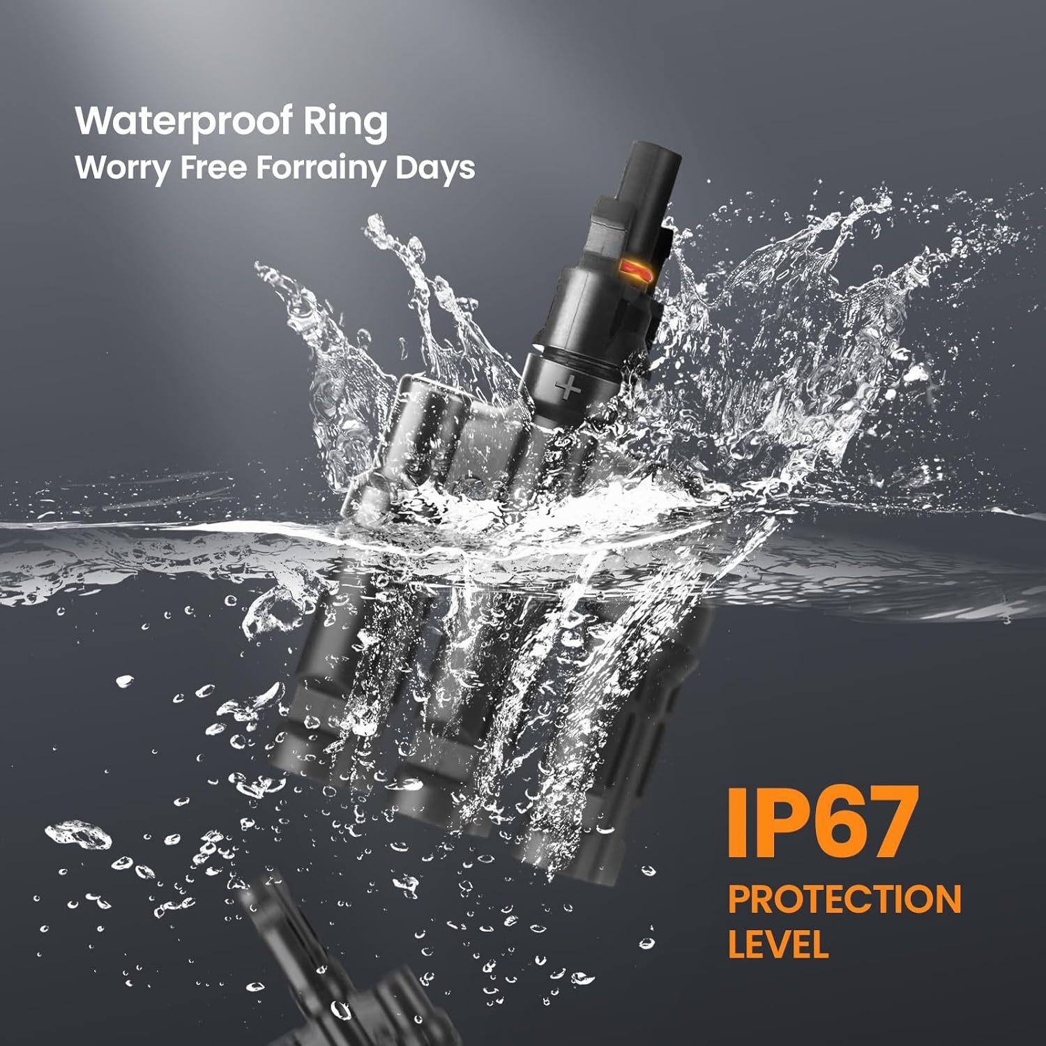 GIET Plug UV Resistance Terminal Connectors Solar PV Connector DC 1500V 4 Ways 3 in 1 Branch Connector