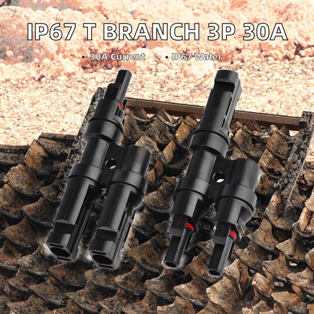 IP67 Waterproof 1000V T Branch Solar Connector Specs