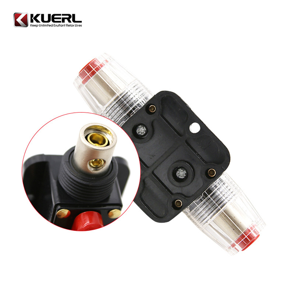 Fuse Holder 20A-150A Car Stereo Audio Inline Circuit Breaker Automatic Switch Waterproof Automotive Vehicle Fuse Holder