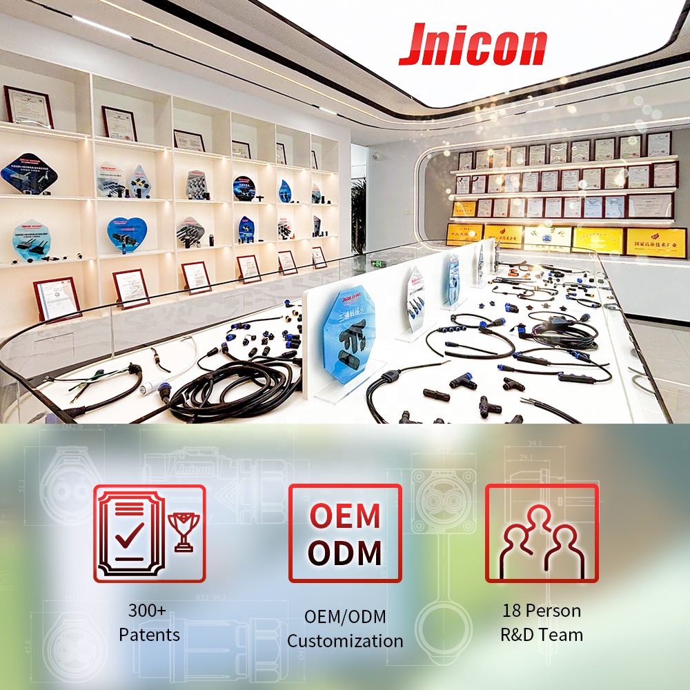 Jnicon IP67 AC/DC Power Connector System Quick Battery Terminal Energy Storage Connectors In 120A 150A 200A Plug Sizes