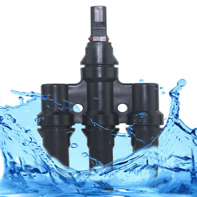 GIET Plug UV Resistance Terminal Connectors Solar PV Connector DC 1500V 4 Ways 3 in 1 Branch Connector