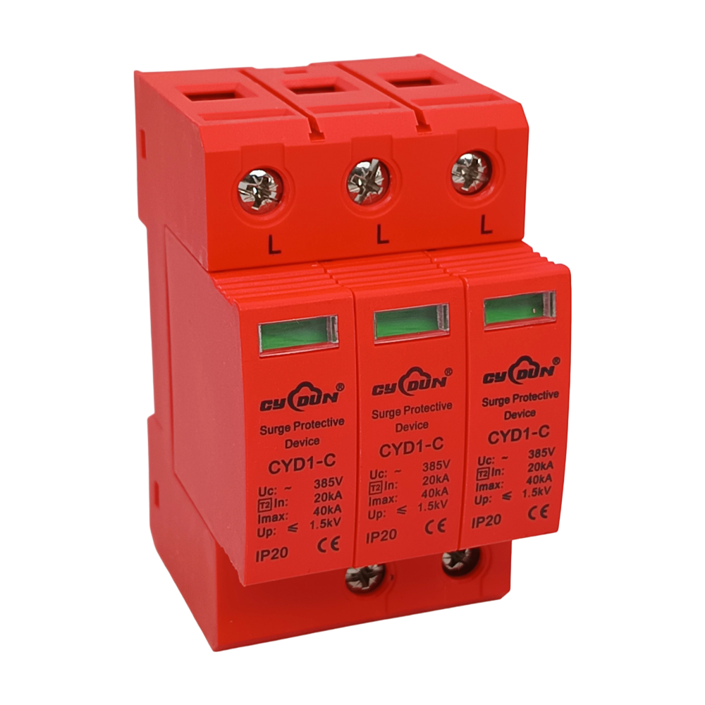 Ac spd 40ka 60ka 220v 240V 275V 320VAc Lightning Arrester Whole House Electrical Equipment 385v Surge Protector Industrial