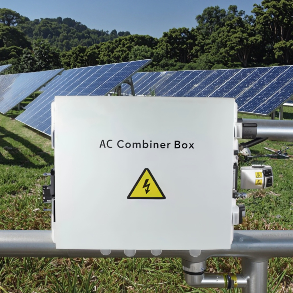 HLX-AC Stainless Steel White Photovoltaic AC Combiner Box with Lightning Protection for Solar Panels 220V 32A