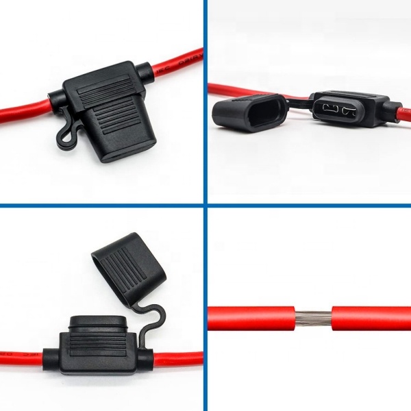 Custom Automotive Fuse Box Car Fuse Socket Blade Fuse Holder Waterproof Inline Circuit Protection With Cover