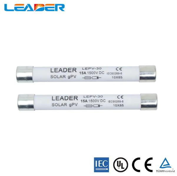 Leader 30A DC 1500V 10X85mm Solar Fuse for PV Solar System Protection