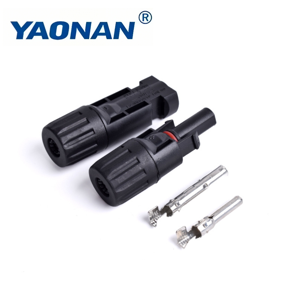 IP67 Waterproof for Model 1000V DC Inline Solar PV Connector Durable PC Male Female Connector for Solar Power Generation Systems