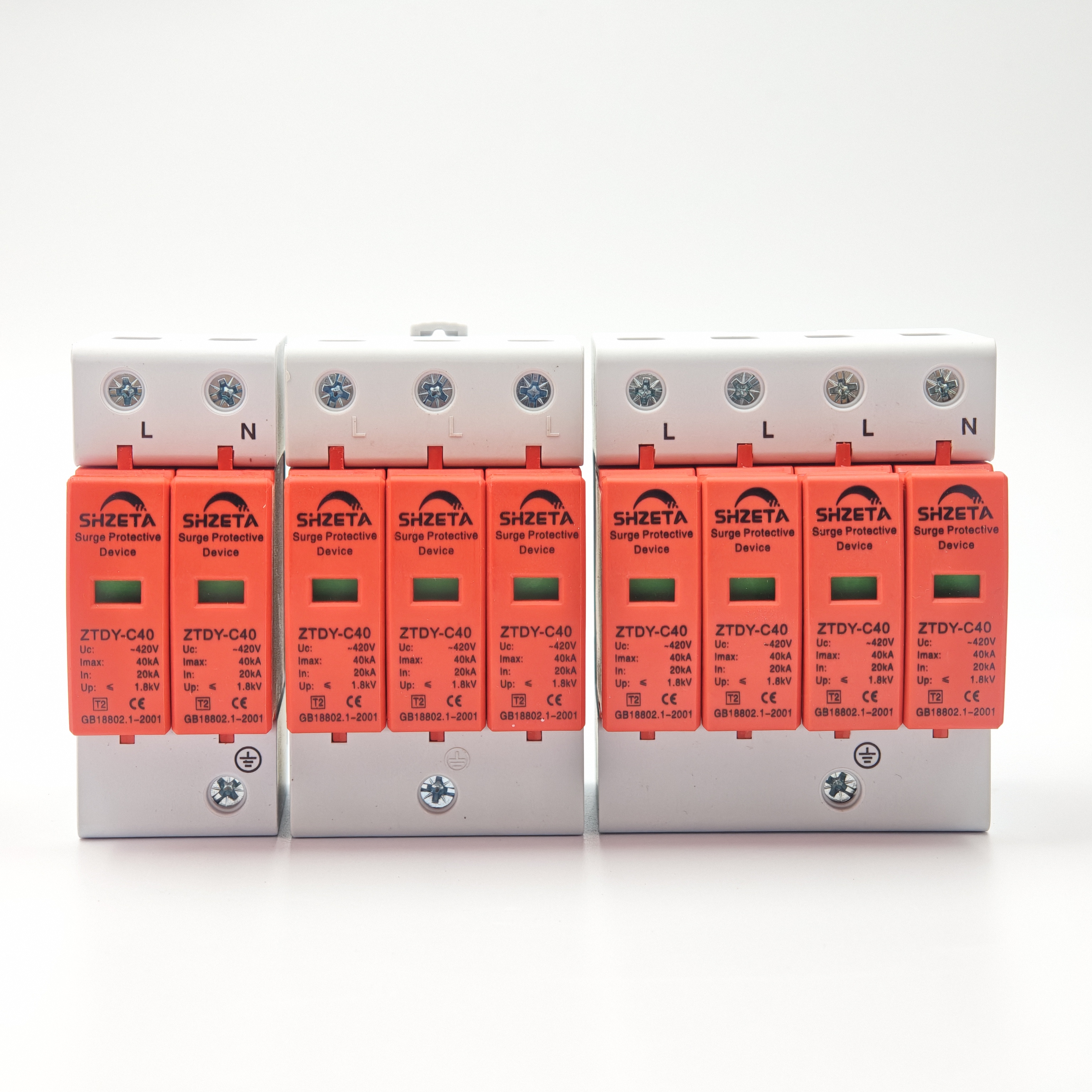 INTER-SPAN 2P 20KA T2 Lightning Arrester Whole House Electrical Equipment Surge Protector Industrial Surge Protection Device