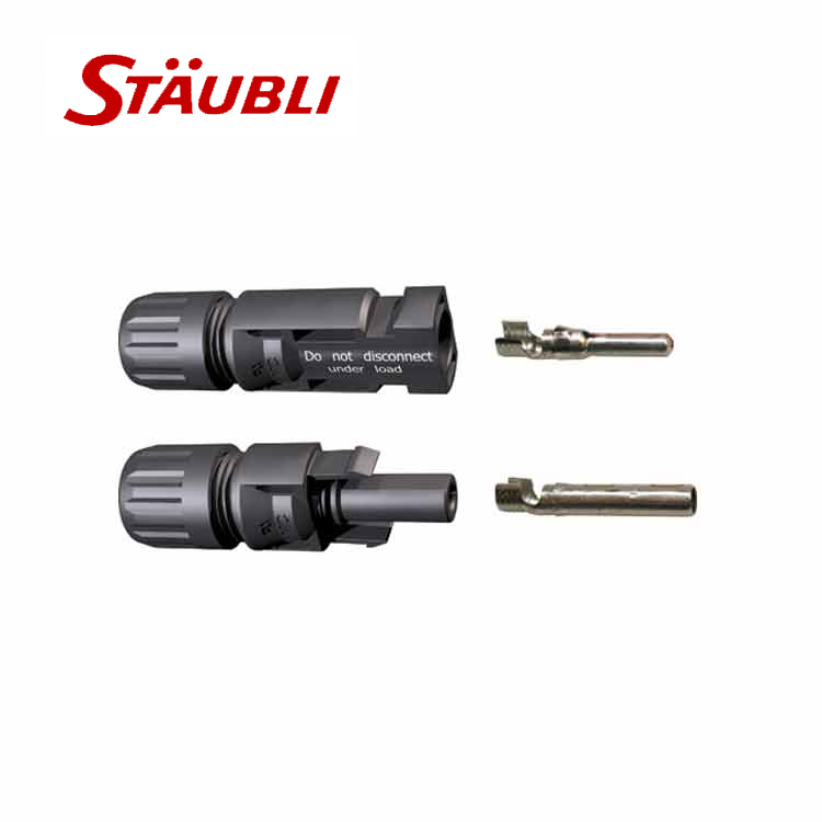 Staubli for MC4 EVO-2 Male Female Solar Panel Connector with 1500V DC Rating and IP65/IP68 Protection for Solar Cable