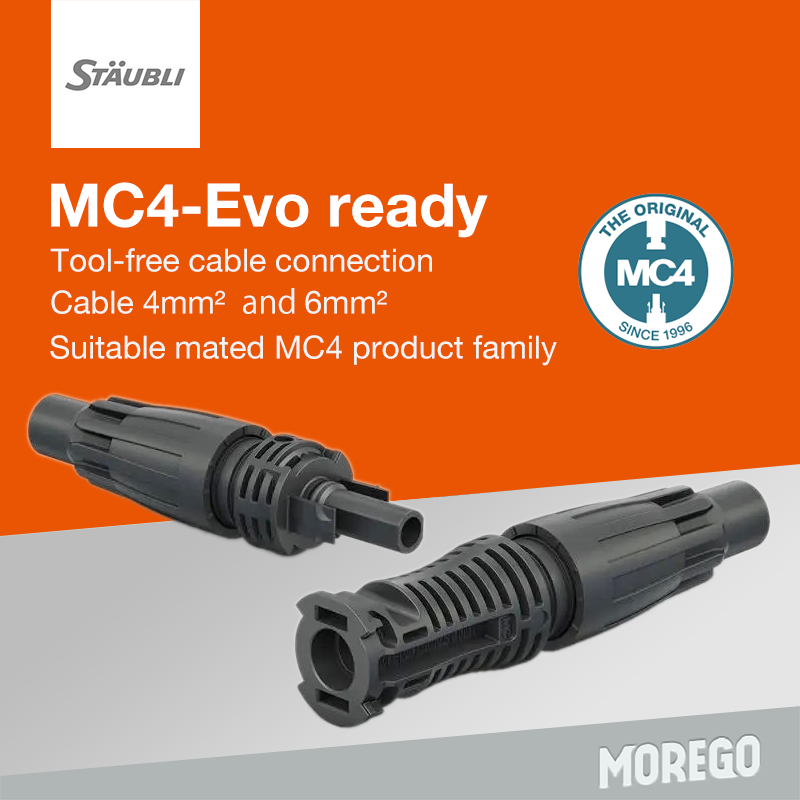 [ LONGI JA Solar ] Staubli MC4 Solar Panel Connector IP68 2.5mm 4mm 6mm 10mm Plastic Cable Connector