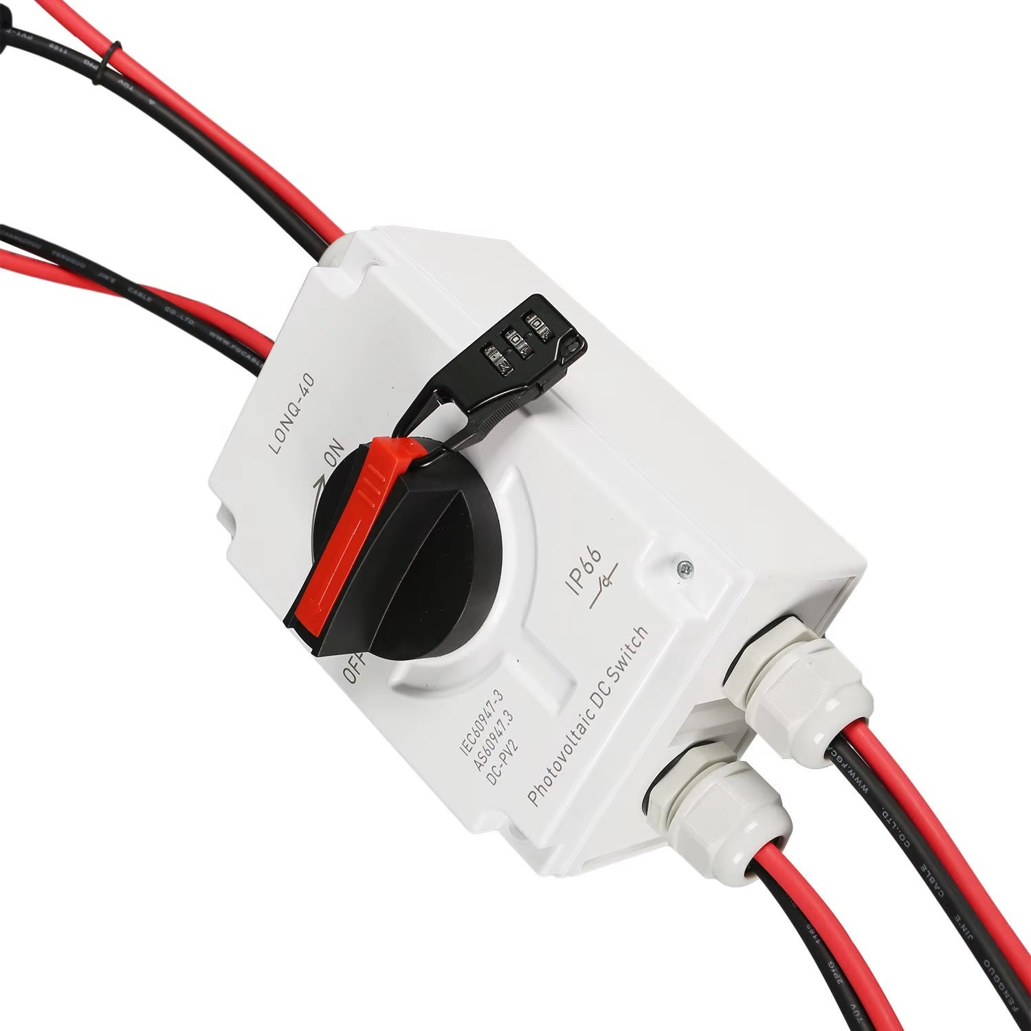 OSWELL 2 in 2 Out Waterproof Solar Collector Load Switch Rotary Electrical Isolator Fuse Disconnector Switch