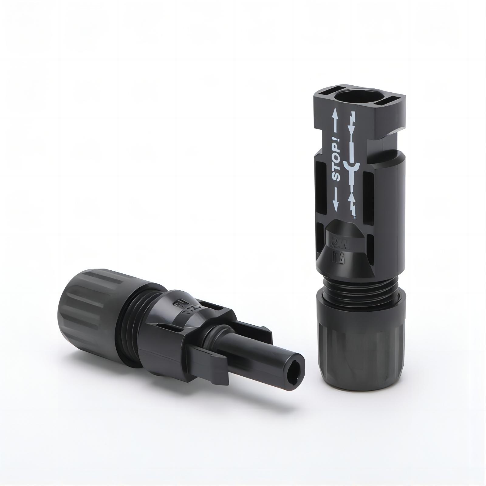 For MC4 Male Female Photovoltaic Connector Waterproof Solar Panel Wiring Head with Crimp Terminal for Solar Photovoltaic Module