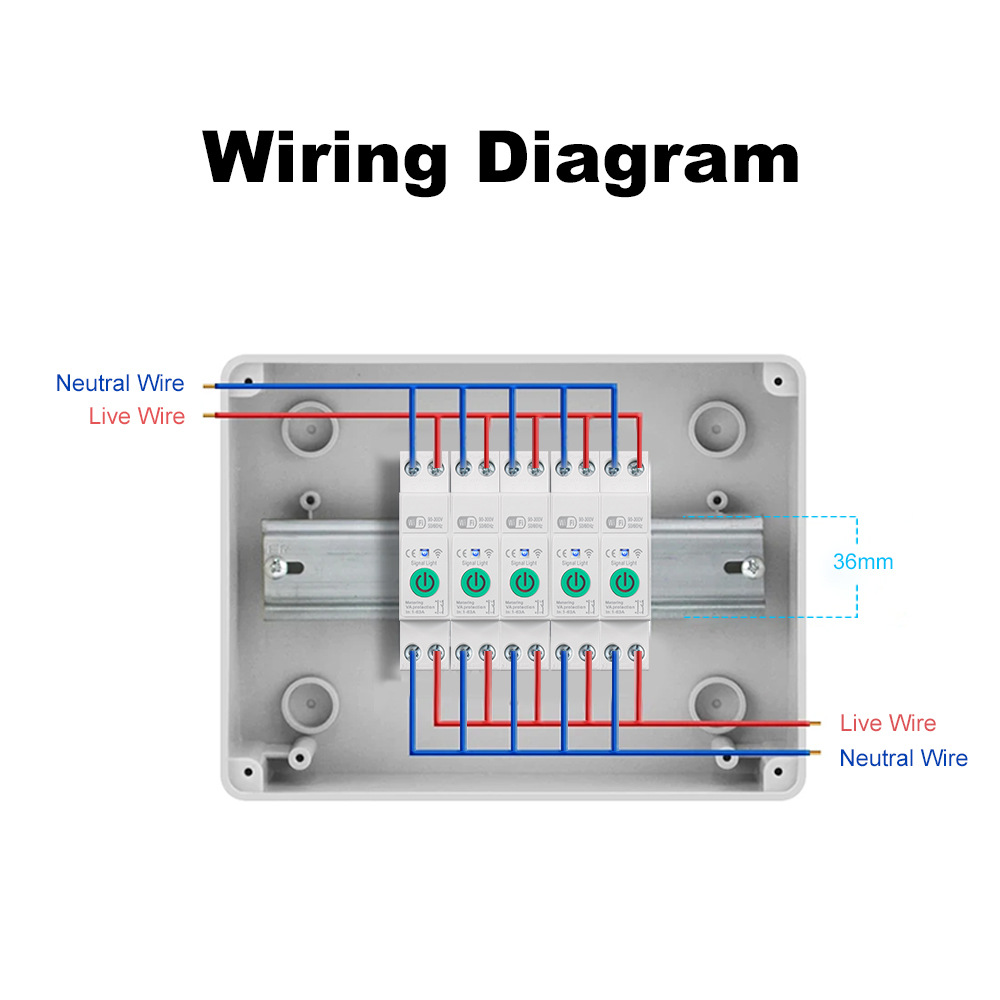 Graffiti WIFI Smart Circuit Breaker Metering Timing Russian Air Switch Rail APP Remote Switch 63A IP20 Waterproof