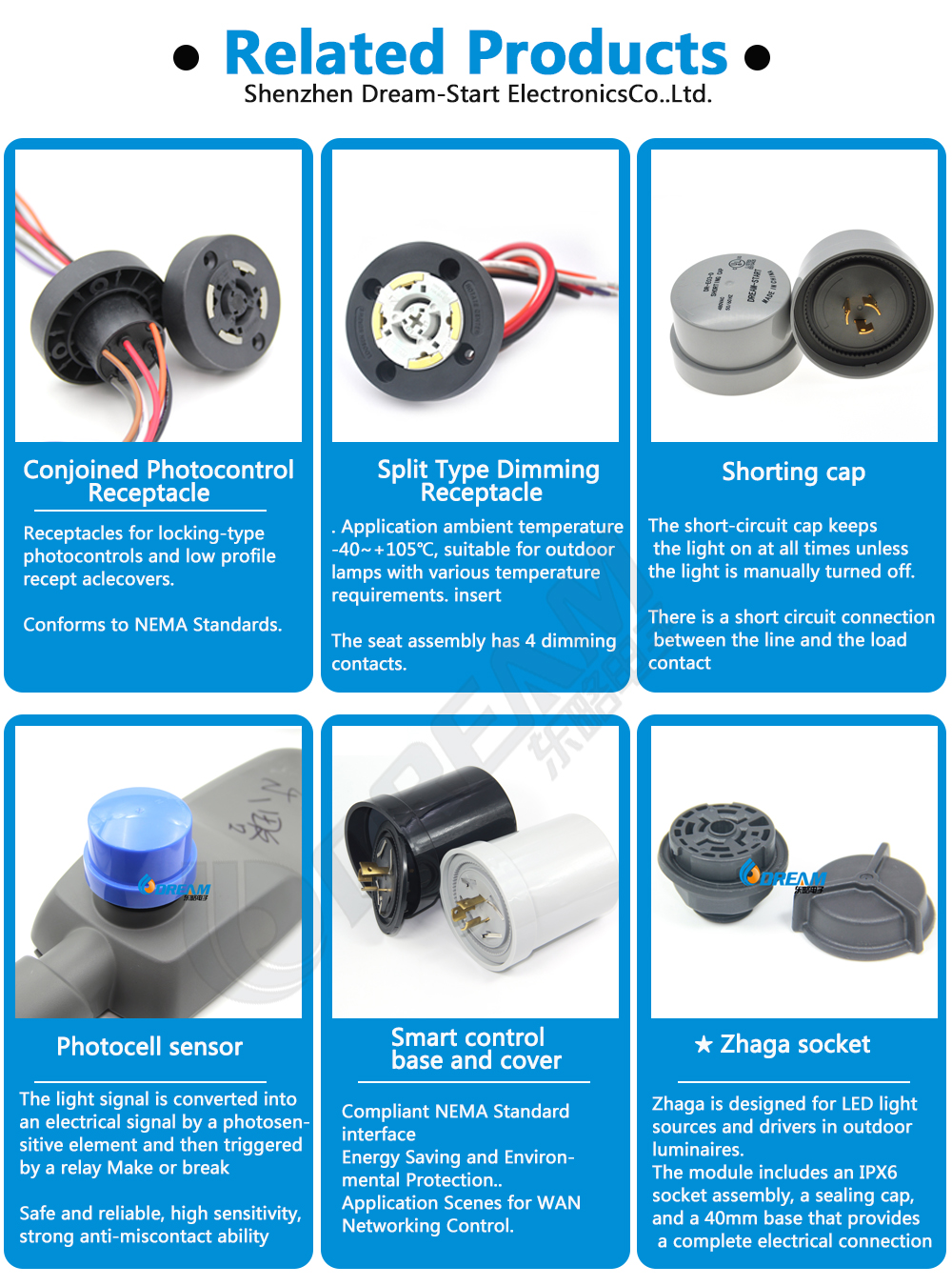 DREAM Photocell Sensors Shorting Cap OutdoorLight Switch Short Circuit Twist Lock