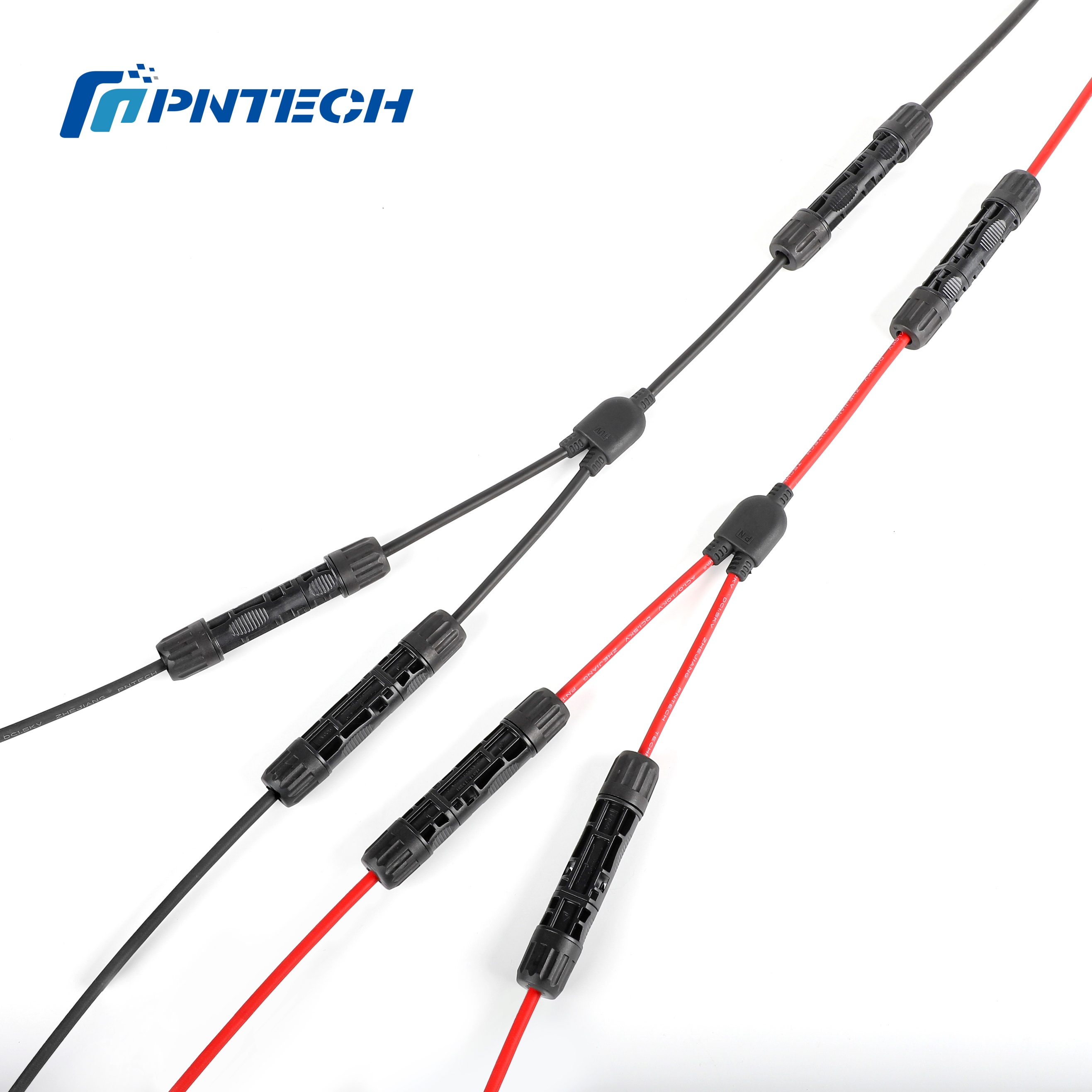 PV005-2T1 2 in 1 Solar Y Branch Connector 30A Solar Panel Connector Ip68 3 Pins Waterproof Pv Connector
