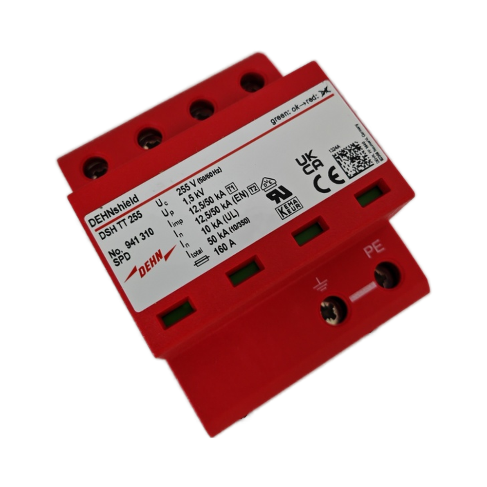 DEHN Certified Type1+2 DSH TT 255 Surge Protector 25KA Max Discharge Current Lightning Protection Industrial Solar Systems