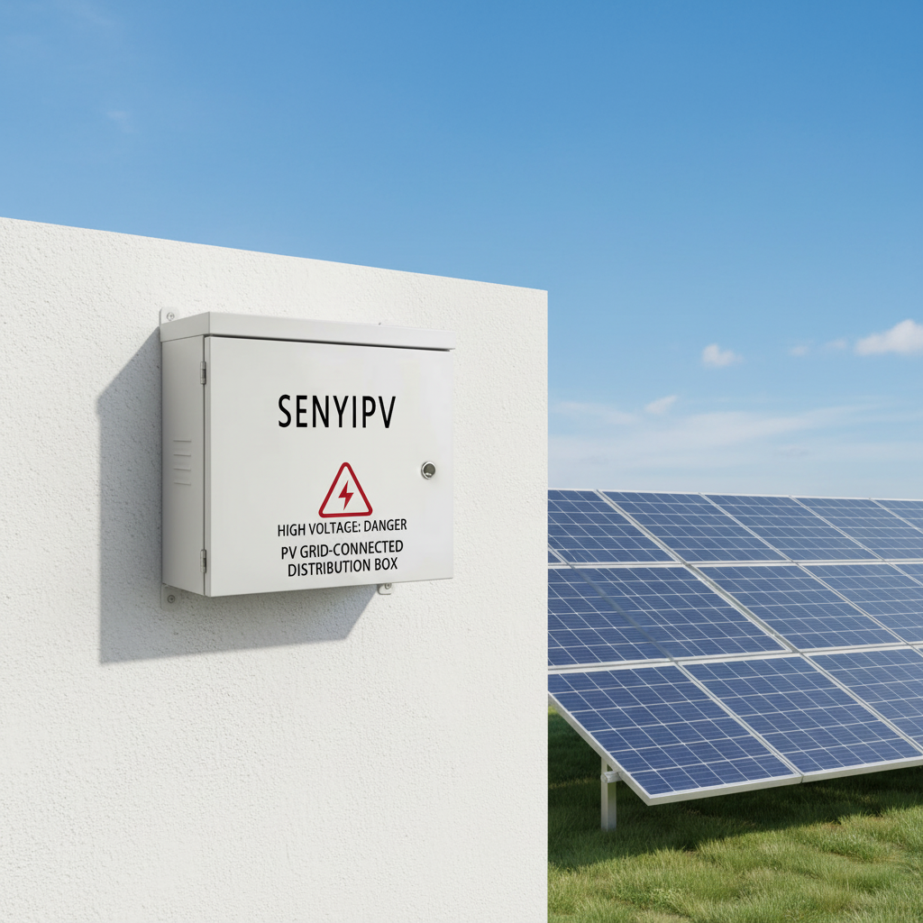 20KW 63A IP54 380V White PV Photovoltaic Grid-Connected Distribution Box Outdoor Solar PV Combiner Box for Power Generation