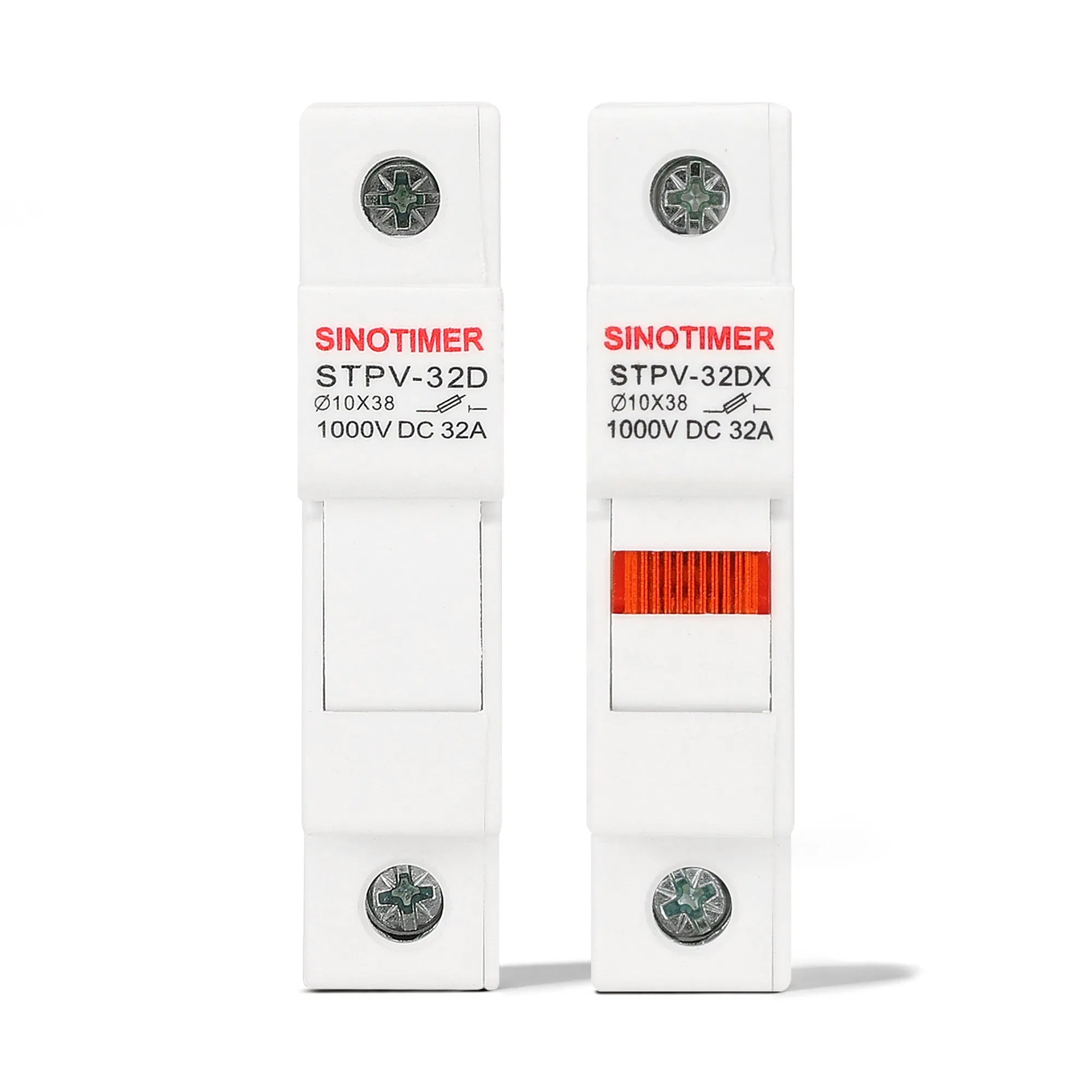 Sinotimer Stpv-32D 1p Solar PV DC Fuse Holder 1000VDC 32A 10X38mm High Breaking Capacity Fuse Base